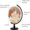 Cute Elegant World Globe Educational Adult Geography Globe Retro Desktop Political Globe With Black Base 12.5 Inch For Adults And Kids view 4