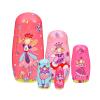 Tngan Nesting Dolls, 5Pcs 6" Tall Russian Nesting Dolls, Handmade Matryoshka for Kids, Wooden Stacking Toys for Christmas Home Wedding Party Decorations (Fairy) view 1