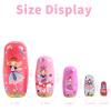 Tngan Nesting Dolls, 5Pcs 6" Tall Russian Nesting Dolls, Handmade Matryoshka for Kids, Wooden Stacking Toys for Christmas Home Wedding Party Decorations (Fairy) view 2