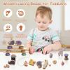 Smartwo Wooden Animals Threading Toys Lacing Beads for Toddlers 3 4 5 Years Old, Stacking Blocks Balance Toy, Educational Preschool Learning Toy, Montessori Activities for Boys & Girls view 4