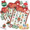 HomSeon 39Pcs Christmas Bingo Game for Kids Adults 24 Players Bingo Cards Christmas Games with Reward Stickers Xmas Activities Family Party Game view 1