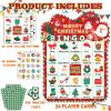 HomSeon 39Pcs Christmas Bingo Game for Kids Adults 24 Players Bingo Cards Christmas Games with Reward Stickers Xmas Activities Family Party Game view 2