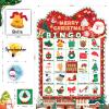 HomSeon 39Pcs Christmas Bingo Game for Kids Adults 24 Players Bingo Cards Christmas Games with Reward Stickers Xmas Activities Family Party Game view 3