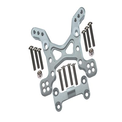 GPM 1PC Set Upgrades Aluminium Front Shock Tower for Yeti Rock Racer RC Cars (Silver)