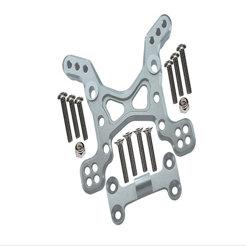 GPM 1PC Set Upgrades Aluminium Front Shock Tower for Yeti Rock Racer RC Cars (Silver)