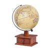 Classic Elegant Led Illuminated World Globe With Wooden Drawer Stand Raised Embossed Vintage World Globe 20cm / 7.8" view 1