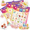 Birthday Bingo Game for Kids Toddlers 24 Players Happy Birthday Bingo Cards with 40Pcs Reward Stickers School Family Party Favors Gifts Classroom Activities Board Game Holiday view 1