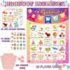 Birthday Bingo Game for Kids Toddlers 24 Players Happy Birthday Bingo Cards with 40Pcs Reward Stickers School Family Party Favors Gifts Classroom Activities Board Game Holiday view 2