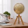 Classic Lighting World Globe Night Antique World Globe Desktop Home and Office Decor 10 Inch with Wooden Tripod view 3