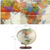 2 In 1 Glowing World Globe With Wooden Frame Children's Desk Office Decoration Educational World Globe 10 Inch view 2