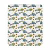 Artsadd Custom Name Blankets with Transportation Design, Cars Sunflower Kids Throw Blanket for Girls Boys Children, Toddler Bedding Nursery Blanket for Couch Sofa Baby Shower Birthday Gifts 50"x60" view 1