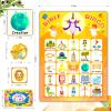 HomSeon 24 Players Bible Bingo Cards, Christian Bingo Game for Kids with Punny Stickers Jesus Religious Christian Game for Church Sunday Family Activities view 3