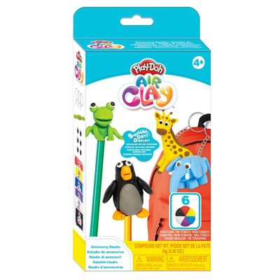 Play-Doh Air Clay Accessory Studio with 6 Colors and Accessories for Girls and Boys 4 Years Old and Up