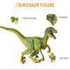 JR PARK 2Pcs Dinosaur Toys, 15.5 Large Velociraptor Green Dinosaur Action Figure, Realistic Dinosaurs Toys Gifts for Boys Girls, Birthday Gifts Christmas Decor view 4