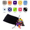 6 Sided Dice Set 10 Colors 16mm Acrylic Game Dice for DND, MTG, RPG, Tenzi, Yahtze, Bunco, Table Borad Games, Math Teaching (100 Pieces 10 Colors) view 2