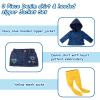 Rakki Dolli Doll Clothes 3 Pc. Set Navy Blue Hooded Coat with Denim Skirt & Mustard Yellow Knitted One-Piece Pantyhose, Warm Hoodie Snowsuit Fits for 18" Dolls (Doll & Shoes not Included) 017 view 2