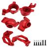 RCMYou RC Caster Blocks C-hubs&Steering Blocks&Carriers Stub Axle Upgrade Parts for 1/10 Maxx WideMaxx,Aluminum RC Hops Up for Monster Truck Mode #89086-4,#89076-4,Replace #8932,8937,8952 Red view 1
