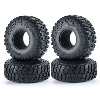 JHR RC Tires 1.9inch 4Pcs Crawler Rubber Tires Tyre Set 120mm Wheel Tires for 1/10 RC Rock Crawler Axial SCX10 90046 TRX4 TRX-6
