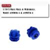 RCMYou Aluminum 17mm Wheel Hubs/Nuts Upgrades Part for 1/10 Widemaxx Maxx V2,Anodized Rc Hops Up Wheel Hubs Nuts w/Splines Wheel Wrench for Model #89086-4,#89076-4,Replace #8654,7758 (Navy Blue) view 2