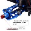 RCMYou Aluminum 17mm Wheel Hubs/Nuts Upgrades Part for 1/10 Widemaxx Maxx V2,Anodized Rc Hops Up Wheel Hubs Nuts w/Splines Wheel Wrench for Model #89086-4,#89076-4,Replace #8654,7758 (Navy Blue) view 3