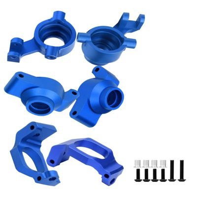 RCMYou RC Caster Blocks C-hubs&Steering Blocks&Carriers Stub Axle Upgrades Part for 1/10 Maxx WideMaxx,Aluminum Hops Up for RC Truck Mode #89086-4,#89076-4,Replace #8932,8937,8952,Navy Blue