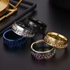 Bluelans 8mm Spinner Ring Stainless Steel Fidget Ring Anxiety Ring for Men Fidget Anxiety Ring Stress Reliever Spinner Rings Fidget Jewelry Black/Blue/Silver/Gold/Rainbow Gold US 12 view 2