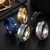 Bluelans 8mm Spinner Ring Stainless Steel Fidget Ring Anxiety Ring for Men Fidget Anxiety Ring Stress Reliever Spinner Rings Fidget Jewelry Black/Blue/Silver/Gold/Rainbow Gold US 12 view 3