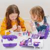 Kids Makeup Kit for Girl Gifts, 54PCS Teensymic Toys Washable Little Girls Princess Make Up Toys for 4 5 6 7 8 9 Year Old Girl Birthday Gift (Purple) view 4