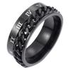 8mm Spinner Ring Stainless Steel Fidget Ring Anxiety Ring for Men Fidget Anxiety Ring Stress Reliever Spinner Rings Fidget Jewelry Black/Blue/Silver/Gold/Rainbow Black US 9 view 1