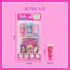 Barbie  Townley Girl Plant-Based 3Pcs Juicy Tube with Granny bag Makeup Cosmetic Set for Kids and Girls, Ages 3+, Perfect for Parties, Sleepovers & Makeovers, Multicolor view 4