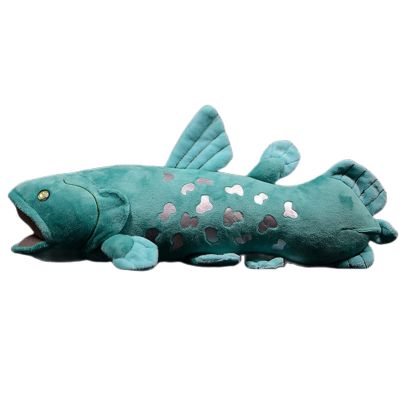 lilizzhoumax Coelacanth Plush Stuffed Animal, 14 Inch Blue Simulation Coelacanth Plush Stuffed Toy Simulate Real Animal Plush Toy, Gift for Boys and Girls
