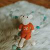 Pebble | Handmade Festive Rattle - Christmas Mouse | Crochet | Fair Trade | Pretend | Imaginative Play | Machine Washable view 2