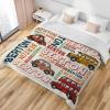 Artsadd Custom Name Blankets with Transportation Design for Baby Boy - Personalized Bus Car Blanket with Name for Kids - Cute Truck Throw Blanket - Customized Swadding Blanket for Toddler 50"x60" view 2