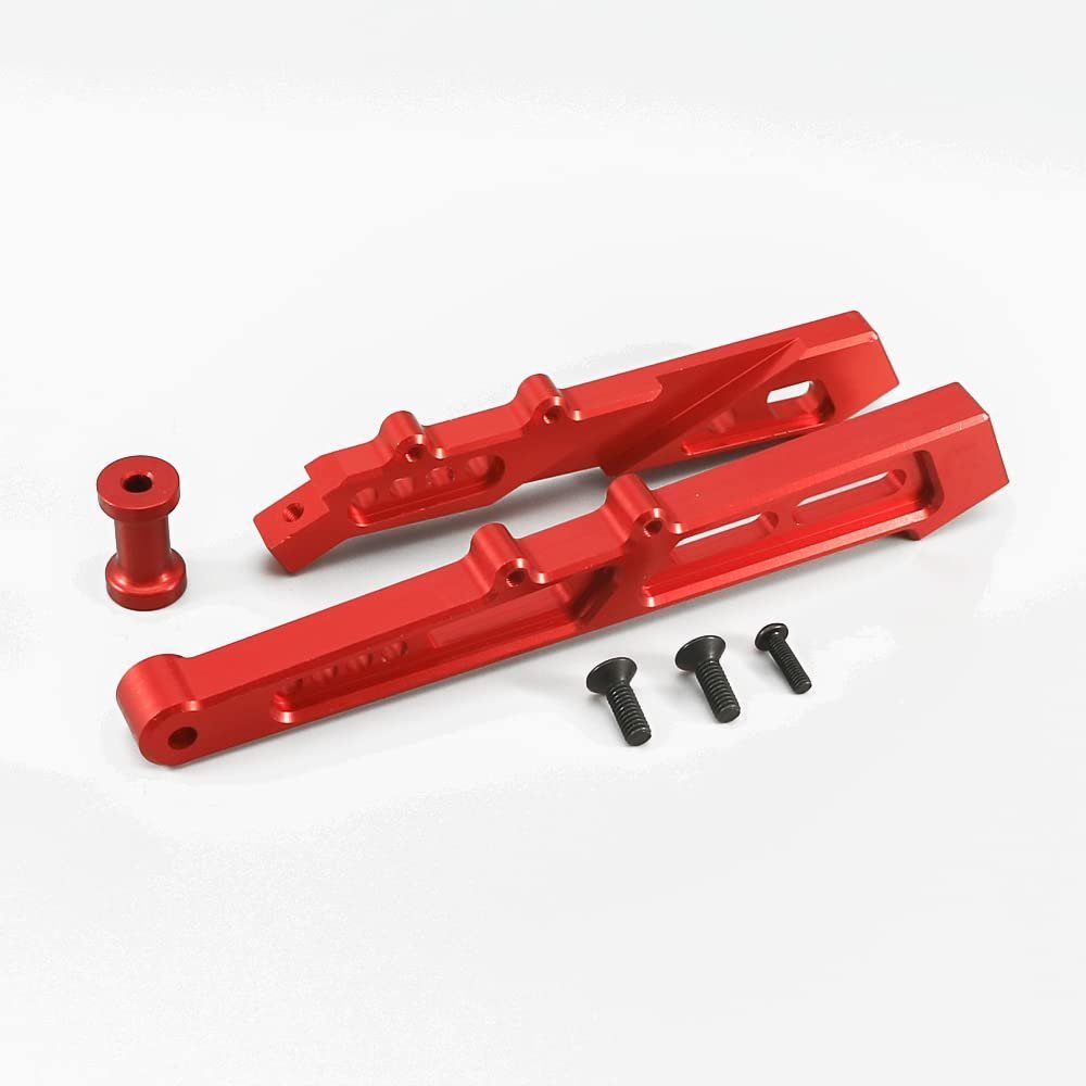 RCAWD Alloy Chassis Brace Set for Arrma 1-7 Felony/Limitless/Infraction Cars Hopups Upgrade Parts(Red)