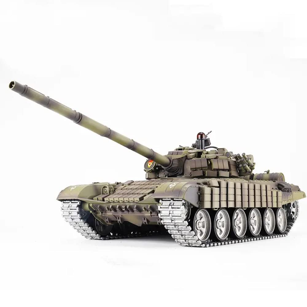 1/16 Russian T-72 RC Main Battle Tank Military WW2 Army Vehicles Remote Control Toys Soviet T72 HL 3939 Edition V7 HobbyToki (3939-1-Original)