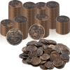 Chivao 300 Pcs Bronze Coins Plastic Treasure Pirate Coins Fake Toy Carnival St. Patrick's Day Party Favors Pirate Party Decoration Birthday Adventure Themed Supplies view 1