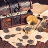 Chivao 300 Pcs Bronze Coins Plastic Treasure Pirate Coins Fake Toy Carnival St. Patrick's Day Party Favors Pirate Party Decoration Birthday Adventure Themed Supplies view 4
