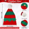 JaGely 9 Pcs Christmas Elf Hat Xmas Elf Beanie Adult Santa Hats for Christmas Holiday Winter for Women Men view 2