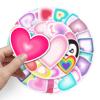 50Pcs Colorful Heart Stickers Waterproof Cute Love Stickers for Water Bottle Skateboard Scrapbooking Laptop Phone Guitar Cars Bicycle Motorcycle,Vinyl Valentines Day Stickers for Teens Kids Girls view 3