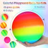 Macarrie 20 Pcs Playground Balls 6 Inches Dodgeball Kick for Kids Adults Colorful Inflatable Handballs Soccer Basketball Games Camps Schools Outdoors (Gradient Style) view 2