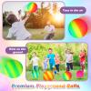 Macarrie 20 Pcs Playground Balls 6 Inches Dodgeball Kick for Kids Adults Colorful Inflatable Handballs Soccer Basketball Games Camps Schools Outdoors (Gradient Style) view 3