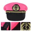 Abaodam Embroidered Cotton Sailor Hat Nautical Captain Hat for Women Men Boating Party Stage Performance Accessory view 2