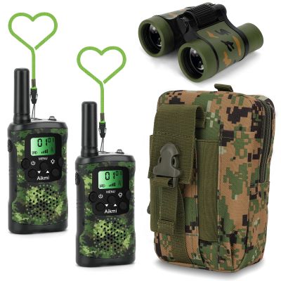 Walkie Talkies for Kids Toys for Boys Aged 5+ Outdoor Toys 2 Way Radio 22 Channel 3 Miles Range for Camp Hunt Adventure Game Birthday 6 7 8 9 10 Year Old Boys Gifts (Green)