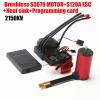 GoolRC 3670 2150KV Brushless Motor Sensorless Waterproof Motor and 120A Brushless ESC with T Plug + Heat Sink + Programming Card Combo Set Replacement for HSP HPI Traxxas 1/8 RC Car Truck view 3