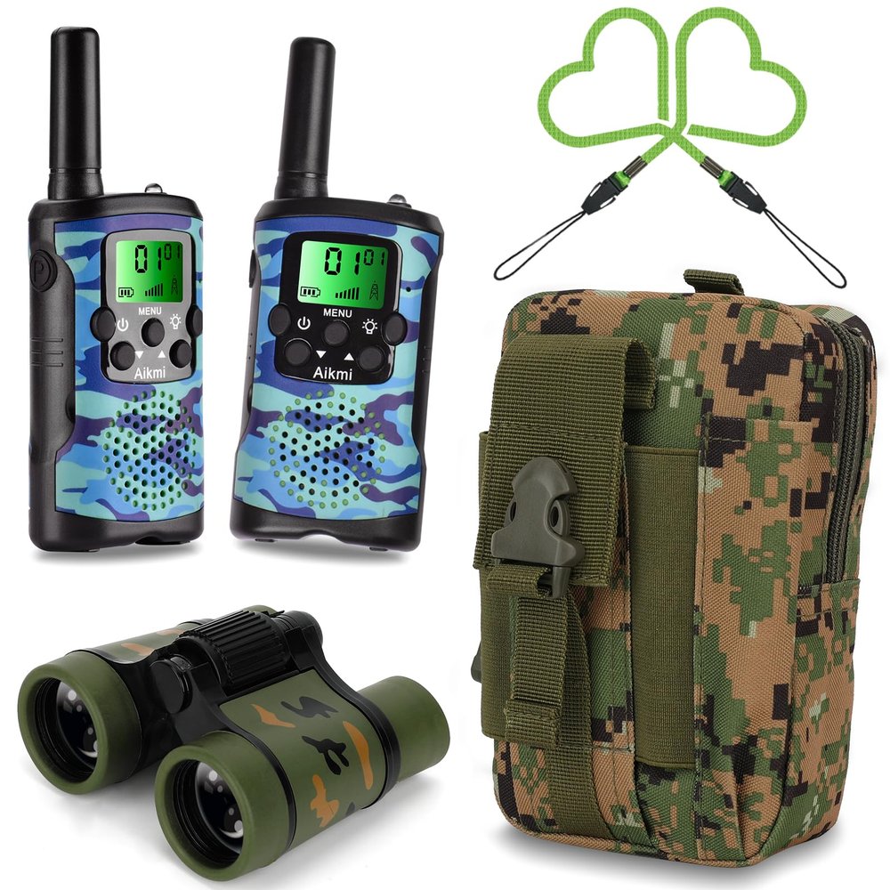 Walkie Talkies for Kids Toys for Boys Aged 5+ Outdoor Toys 2 Way Radio 22 Channel 3 Miles Range for Camp Hunt Adventure Game Birthday 6 7 8 9 10 Year Old Boys Gifts (Blue)