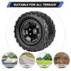 AllinRC 1/10 Scale RC Truck Tires and Wheels Pre-Glued with Aluminum 12mm Wheel Hex Nuts Compatible with 1/10 Arrma Granite Big Rock Vorteks Monster Truck (4 Pack) view 4