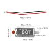 Brushed Motor with Cable, 80T RC Car Motor with Plastic Gear for RGT 1/24 AXIAL SCX24 050 view 2