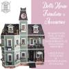 Melody Jane Dolls Houses Dollhouse Double Pedestal Kneehole Desk White 1:12 Office Study Furniture view 2