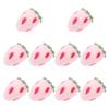 Beavorty Felt Strawberry Crafts Wool Felt Pink Strawberries Plush DIY Craft Decoration for Hairpin Brooch Hat Jewelry Accessories 10pcs view 1
