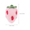 Beavorty Felt Strawberry Crafts Wool Felt Pink Strawberries Plush DIY Craft Decoration for Hairpin Brooch Hat Jewelry Accessories 10pcs view 2